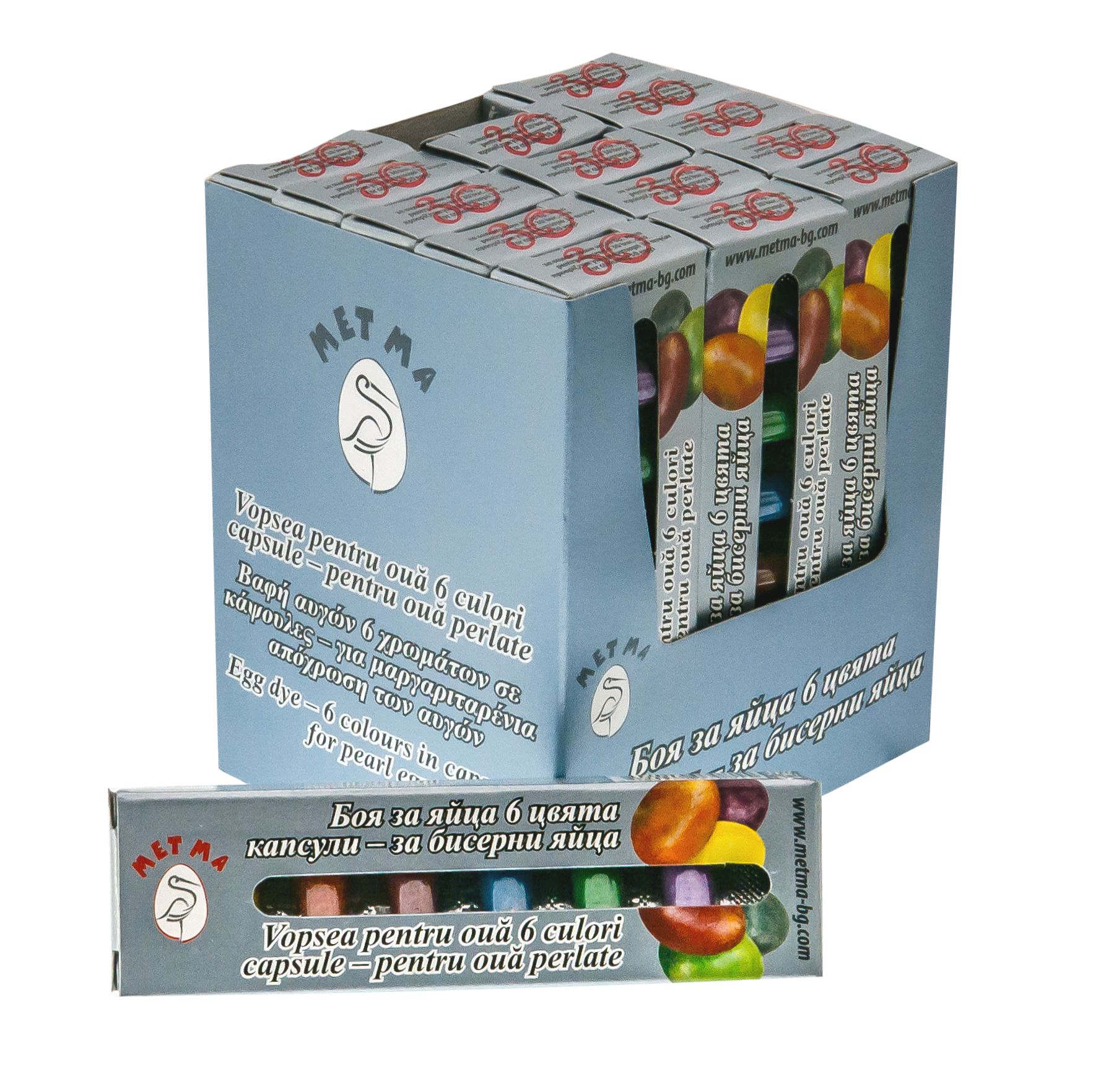 Colorant pour les oeufs 6 flacons pearl  B072